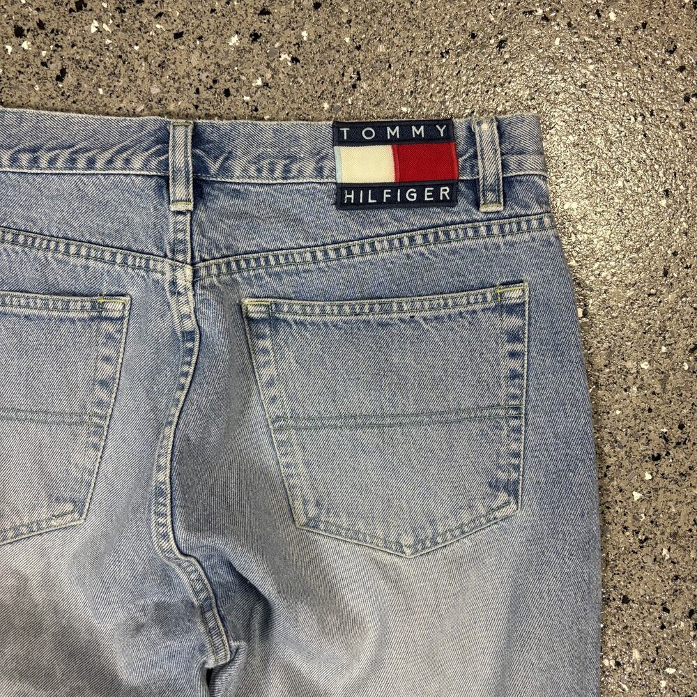 Vintage 1990s Tommy Hilfiger Button Fly High Waist Denim Jeans - Picture 3 of 11